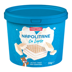 Producere Napolitane Martinel cu lapte, vrac 1kg